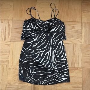 Zara Black and White Zebra Print Dress